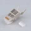 LY-US070 Shielded cat7 network crimp connector stp/ftp cat.7 modular plug 8p8c cat 7 rj45 connector
