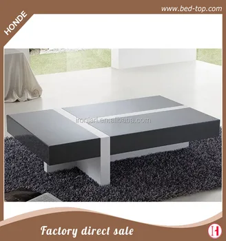 Modern Living Room Tea Table Mdf Black High Gloss Extendable Storage Modern Living Room Tea Table Mdf Black High Gloss Extendable Storage Coffee
