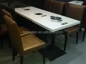 Black Italian Marble Dining Table Indian And Chairs Acrylic Solid Surface Stone Resin Restaurant Tops