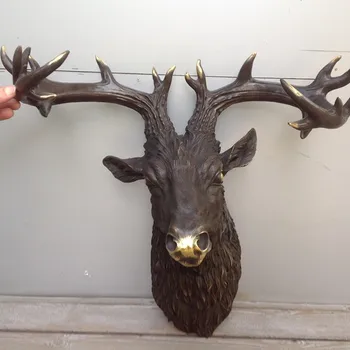 New Products Bronze Deer Head Sculpture Wall Decoration Buy