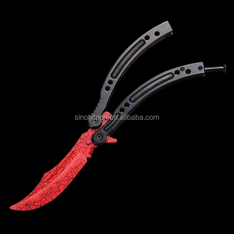 Galaxy Csgo Butterfly Knife Plastic Handle Game Knife Training Knife