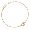 925 sterling silver 18k yellow gold ruby indian hand jewelry bracelet