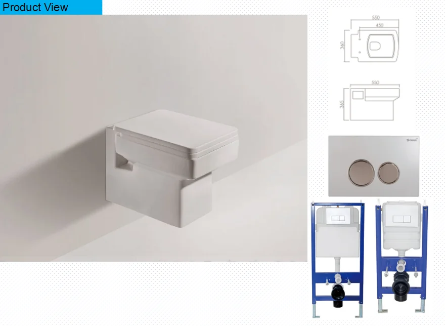 Occidental Estándar Baño Pared Baño S-trampa De Lavado De Baño Colgado