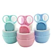 4pcs plastic case portable stainless steel baby nail clipper set