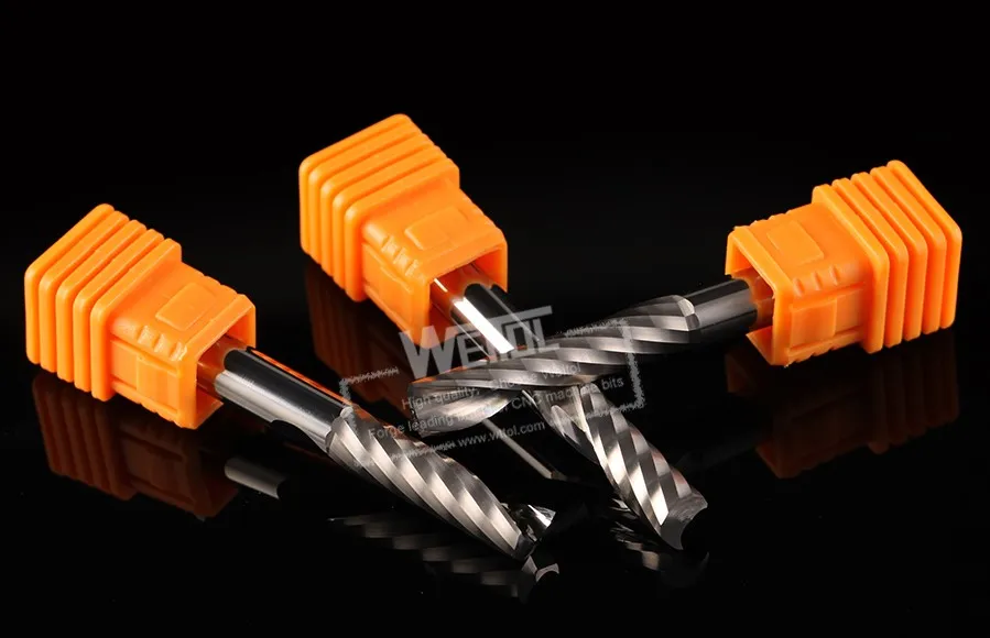 Carbide 6mm Single Flute Spiral Bits Cnc Router Bits For Cutting Wood