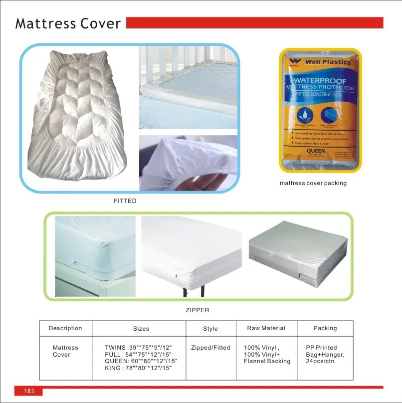 Pvc Mattress Cover/fitted Vinyl Mattress Protecter,Waterproof And Anti ...