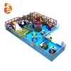 Shopping center kids play area, mini trampoline tubes slide indoor playground set