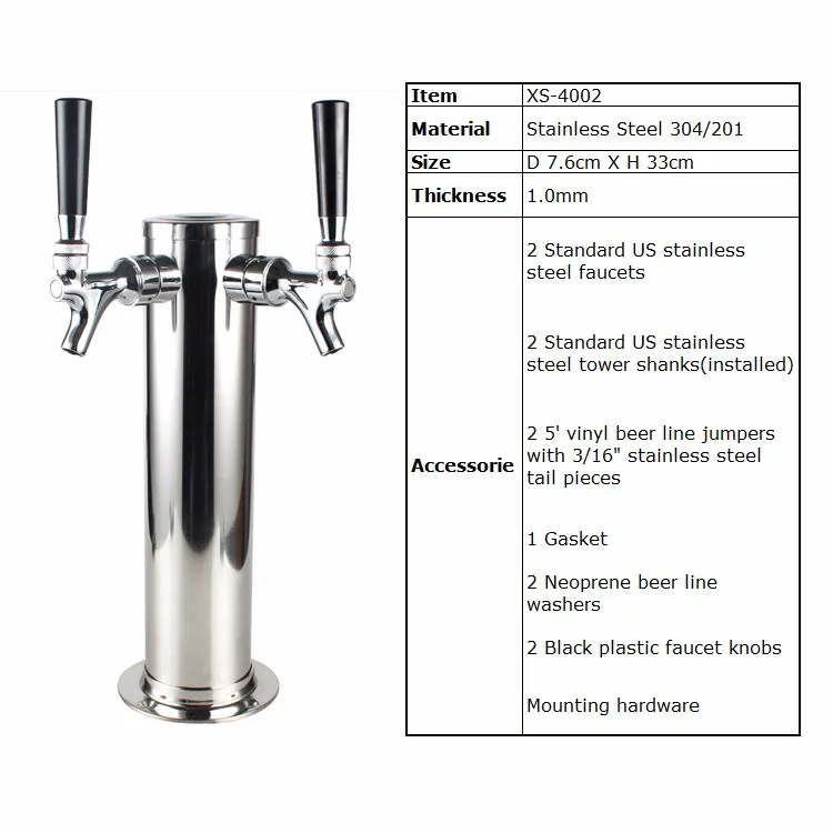 Double Holes 2l 4l 5l 8l Draft Beer Tower For Sale Buy Beer Tower