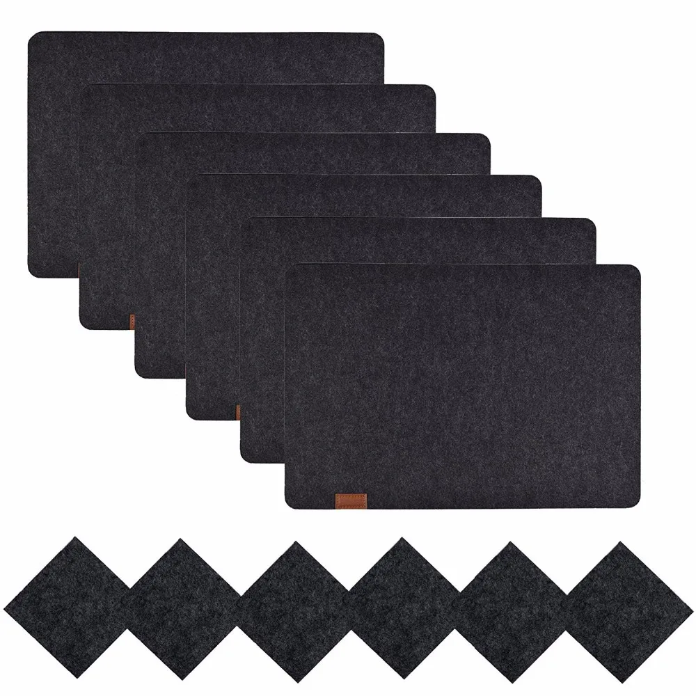 Felt Placemats Set Of 6pcs Table Mats Non Slip Heat Resistant Place