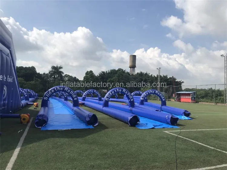 Giant inflatable city water slip n slide game