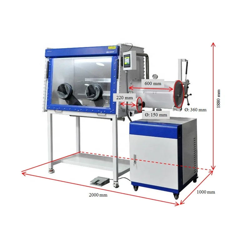 Vacuum or Atmosphere Glovebox for Mini Tape Casting Coater