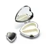 Free sample custom safe mini heart shaped titanium portable medication pill box with mirror