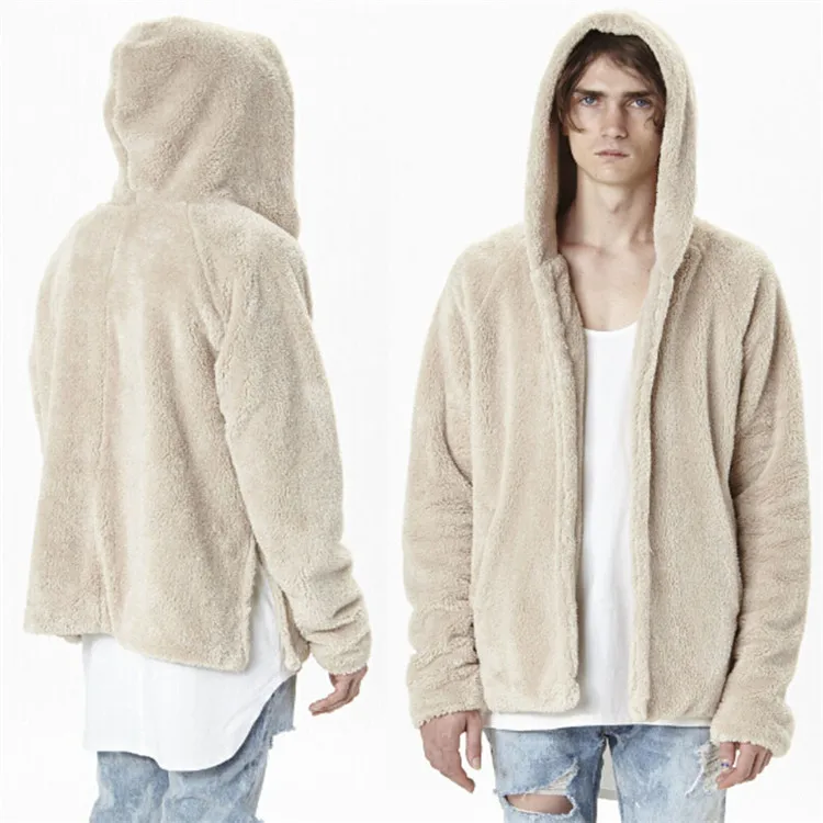 mens black sherpa hoodie