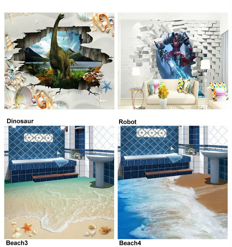 Bathroom Seaworld Picture Porcelain Wall And Floor 3d Tile ...