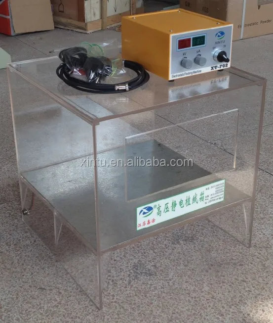 Glass Box Nylon Flock 3d Electrostatic Flocking Machine Xtf06 Buy