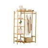 cloth dry rack bamboo clothes hanger wooden clothes shelf