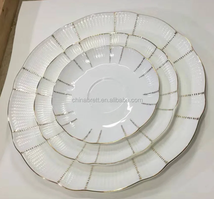 Hotel Used Dinner Plates Gold Changer Plates For Weddings