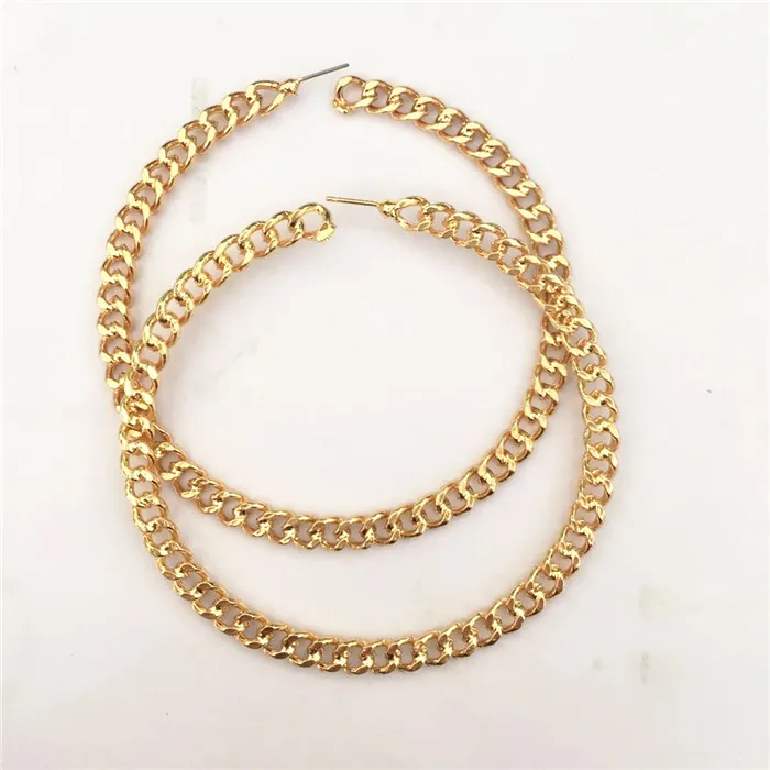 Super Big Chain Hoop Earring Big Cz Earring For Girls Buy Hoop Earring,Big Chain Hoop Earring