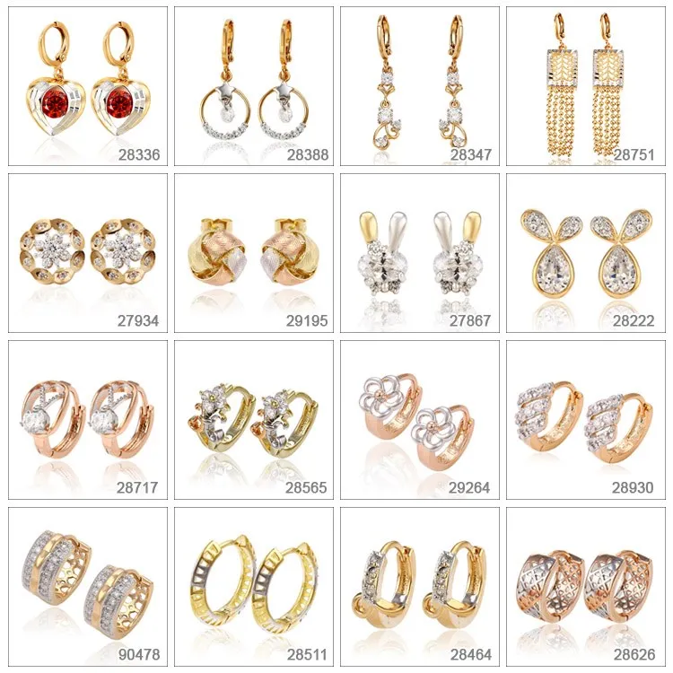 26860 Fashion White Stone Drop Hoop Dubai Fake Gold Jhumka Copper Drop Earrings Buy Fake Gold