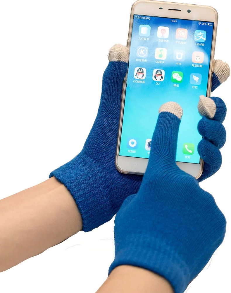 gloves with cell phone fingers