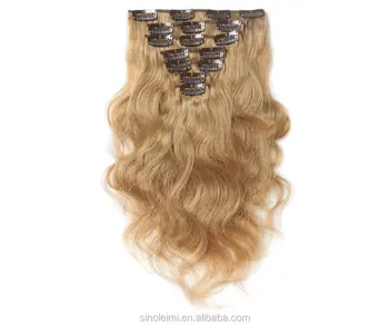 6 Inch 24 Inch Human Hair Weave Extension 27 Body Wave Clip In