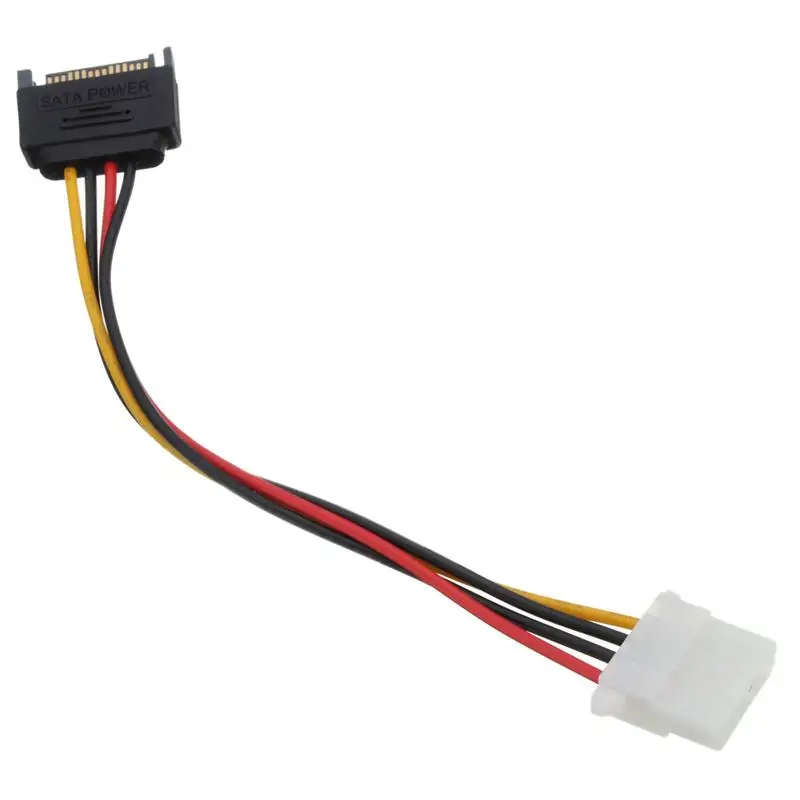 15 Pin Sata Male To 4 Pin Molex Female Sata Power Cable For Ide Hard