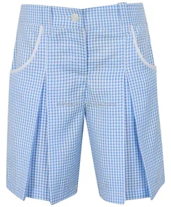 Girls School Gingham Culottes school shorts