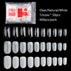 Yimart 600pcs/pack full cover nail tips false nails short round head artificial finger nails