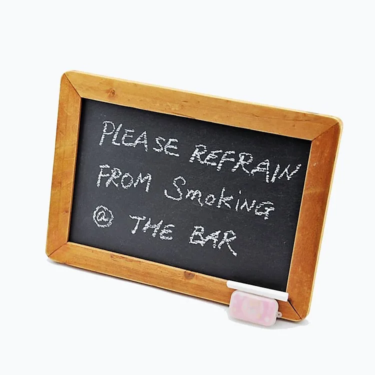 8x12 Inch Chalkboard Signs With Wood Base - 2 Pack Double Sided Message Boards