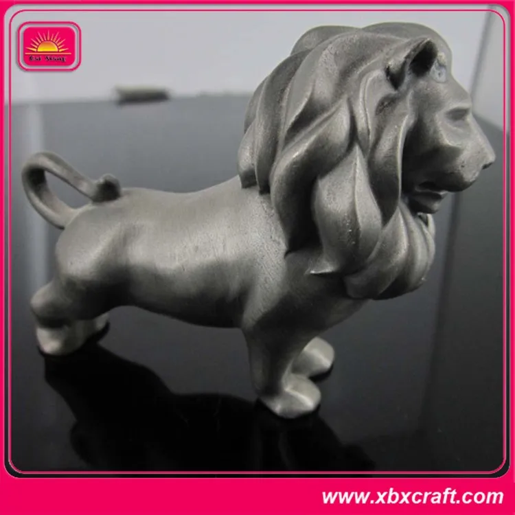 Promotional Custom 3d Metal Black Lion Animal Figurine Buy Metal Animal Figurine,Metal Lion