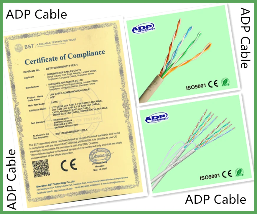1000ft 24awg Copper 4 Pairs Utp/ftp/sftp Cat5e Cable Adp Buy Cat5e
