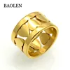 Baolen Brand "Ten Hearts In A Circle" Anel Love Heart Ring Anniversary Engagement Wedding Rings For Women Titanium Steel Jewelry