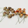 artificial acorns with stem for DIY Home House Christmas Decoration Photo Props