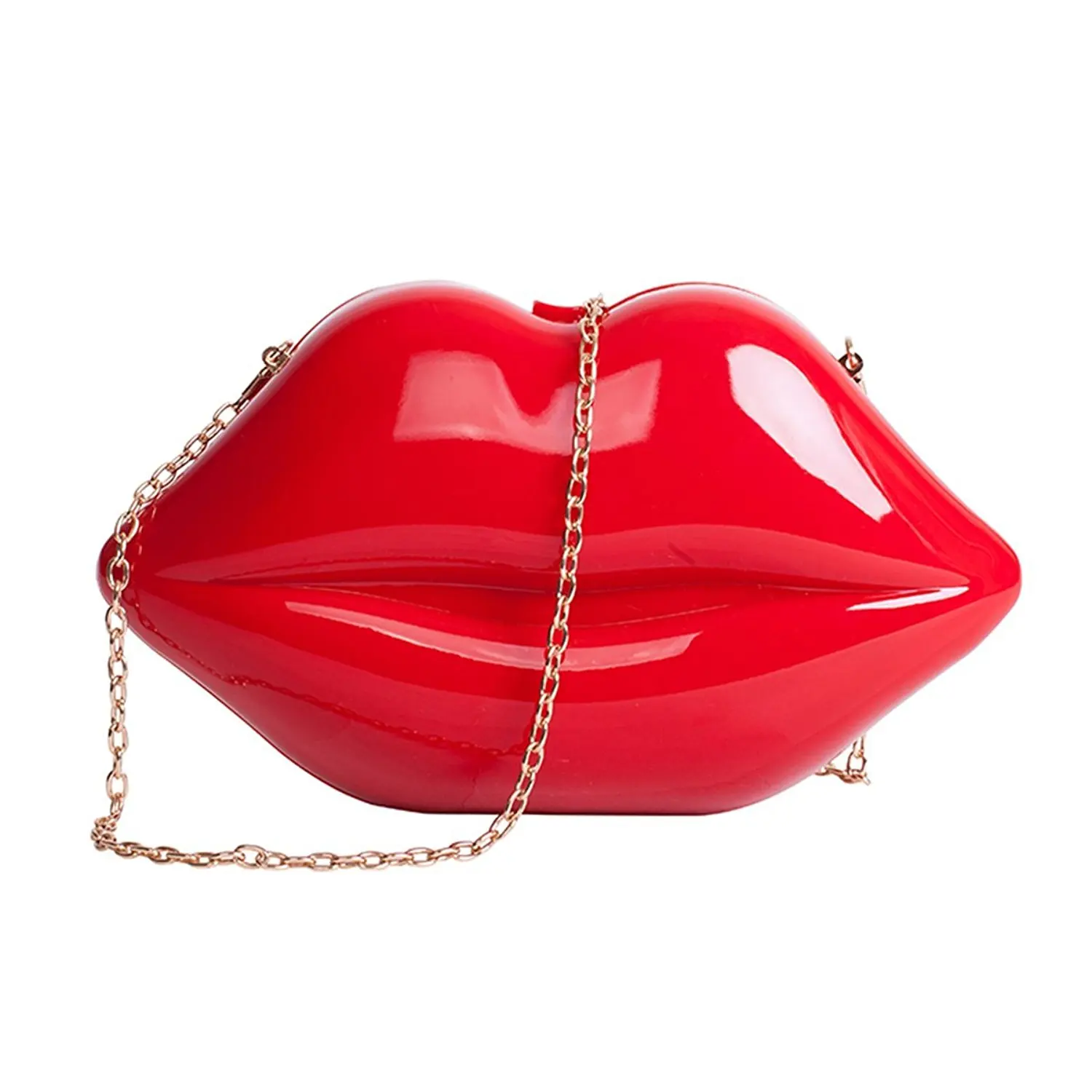 1645 ADEDIY Fashion Queen Red Lipstick Studded Handbag Classic Rivet Shoulder Bag