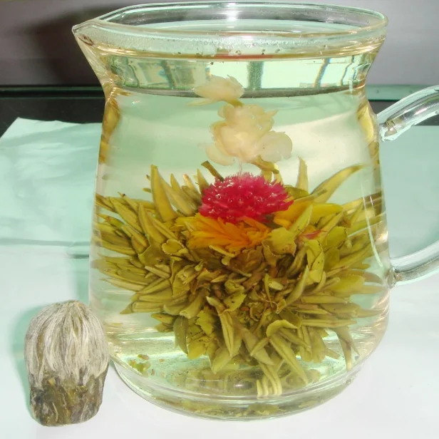 Чайный цветок амаранта. Цветочный чай. Китайский цветочный чай. Связанный чай.