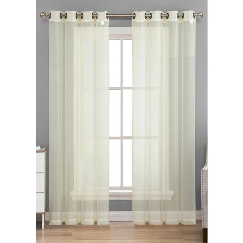 European Style Cream Color Design Sheer Curtains 100 European Style Cream Color Design Sheer