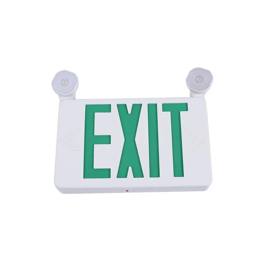 Newest Amazon Hot Sale UL listed battery powered led compact exit sign wall emergency combo light fire exit light