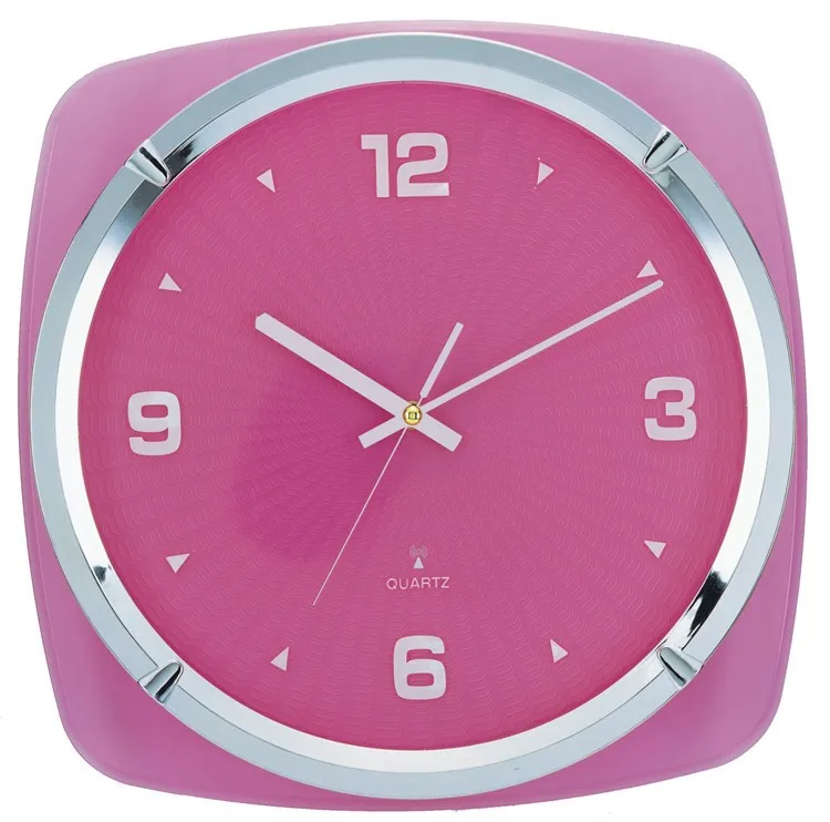 Plastic Radio Controlled Wall Mounted Clock Silent Luminous 3d Rc Wall