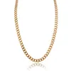 Simple 22K Gold Jewelry Dubai Mens Stainless Steel Flat Curb Chain Necklace