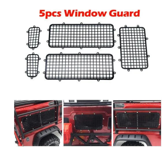 Jazrider Metal Window Protector Mesh Guards For Traxxas 1/10 TRX-4 Ford Bronco 