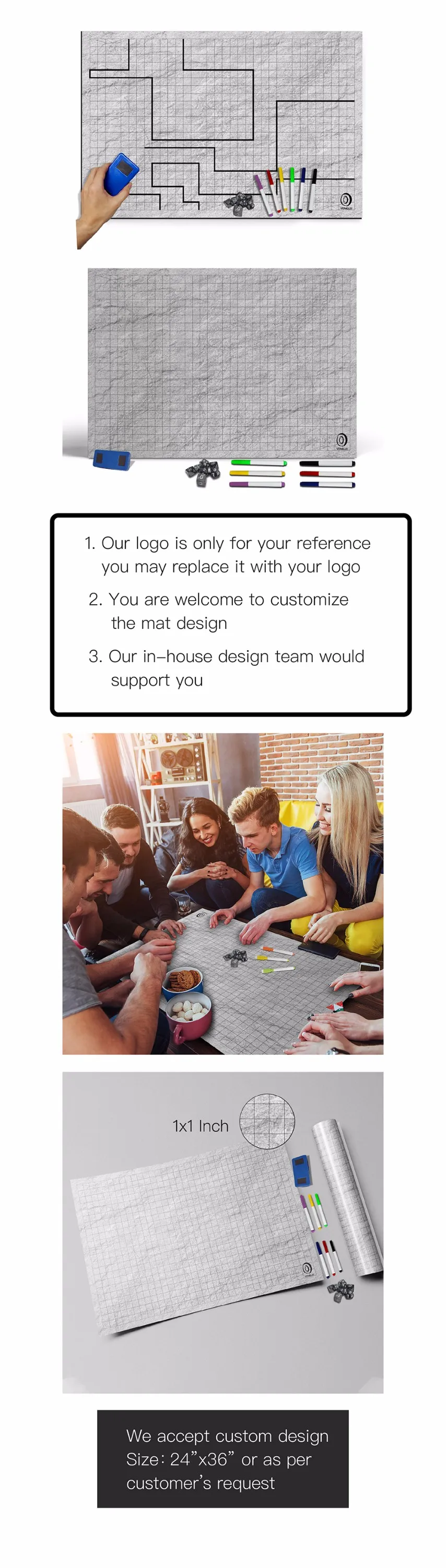 2.61a2 Dry Erase Rpg Battle Game Mat Grid Game Board Battlemat Buy