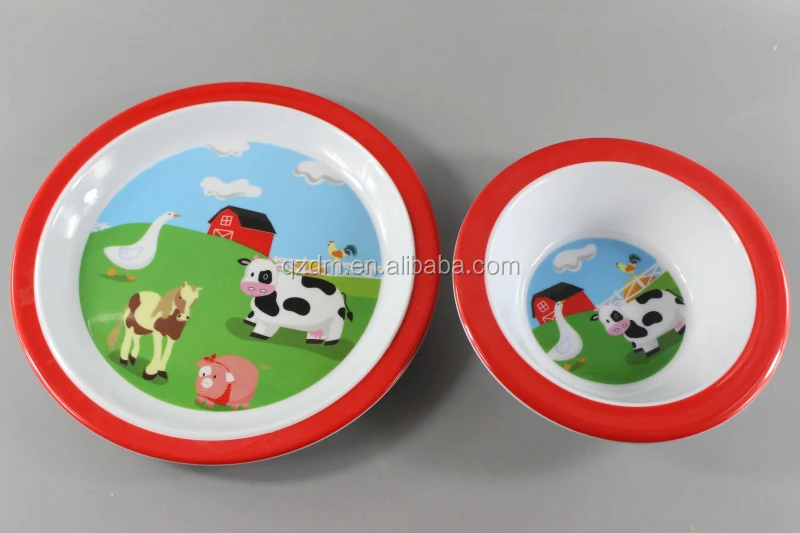 Melamine Kids Plate and Bowl Foodgrade