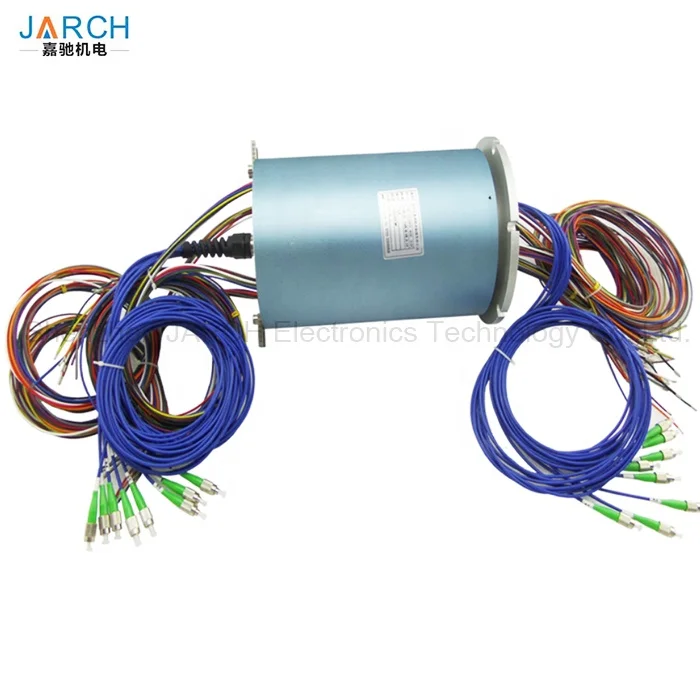 Electro Optical 36 circuits Slip Ring 8 channels fiber optic rotary joint FORJS
