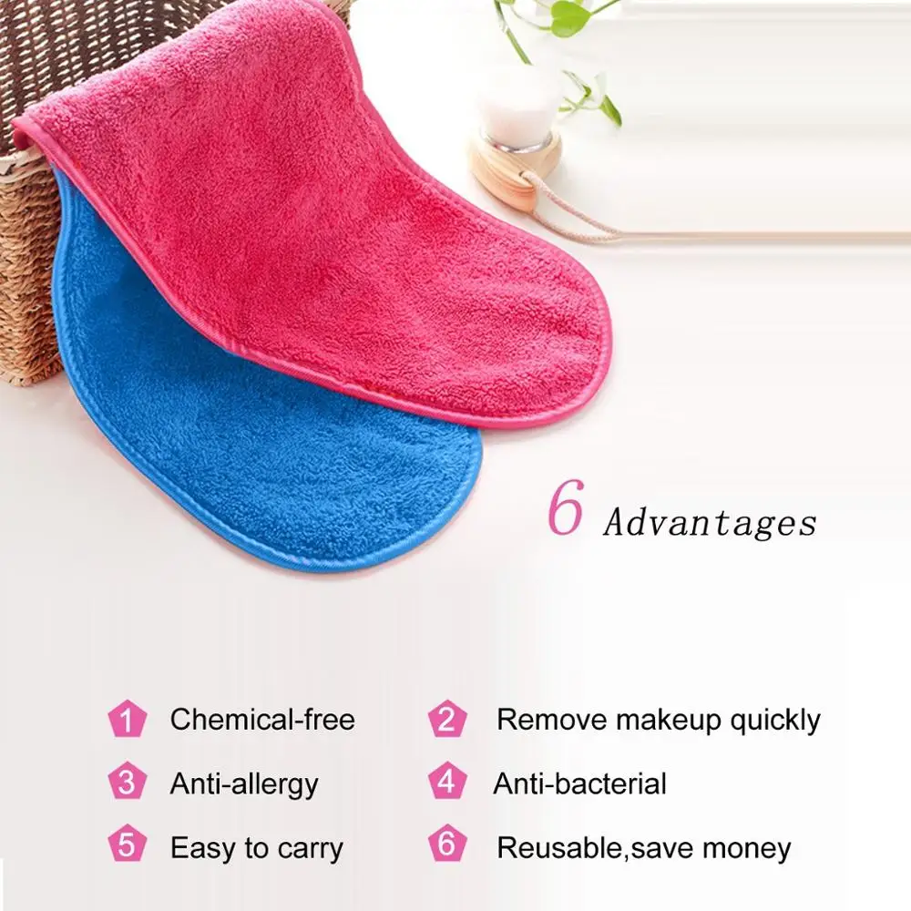 Luxury deeply clean remove makeup face eyes Microfiber towel