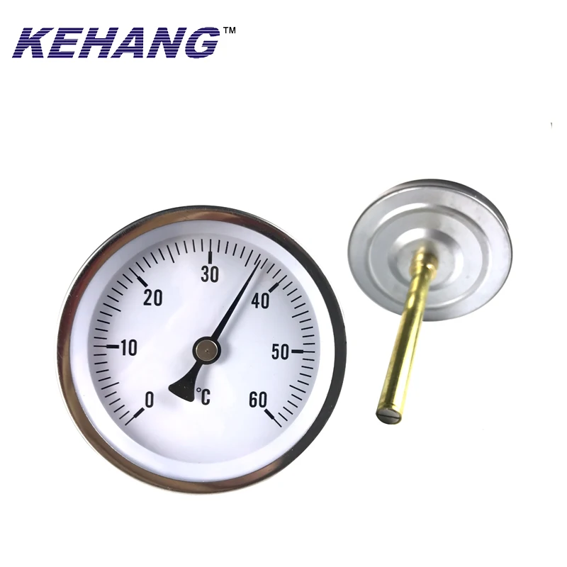 Dial 63mm Bimetal Industrial Hot Water Thermometer Temperature Gauge