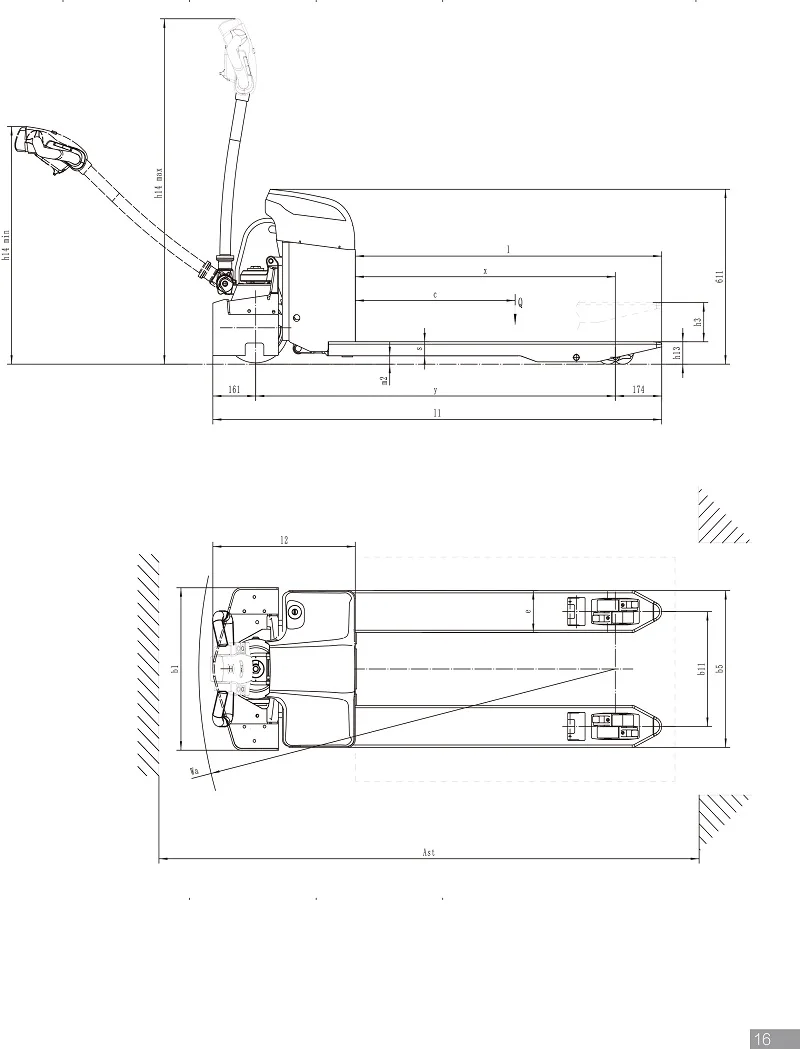 1000kg 2000kg DC Powered Mini full Electric Pallet Jack/trucks