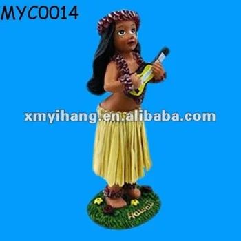 hula girl dashboard bobble