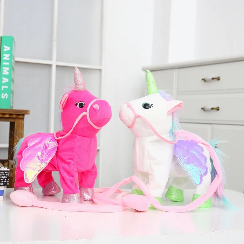 walking unicorn toy with leash