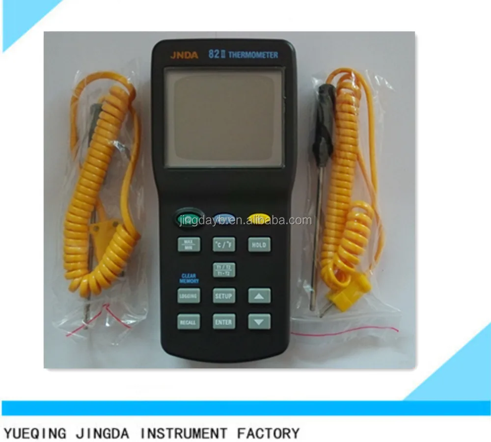 Handheld Thermocouple Data Logger,Two Channel Electronic Digital