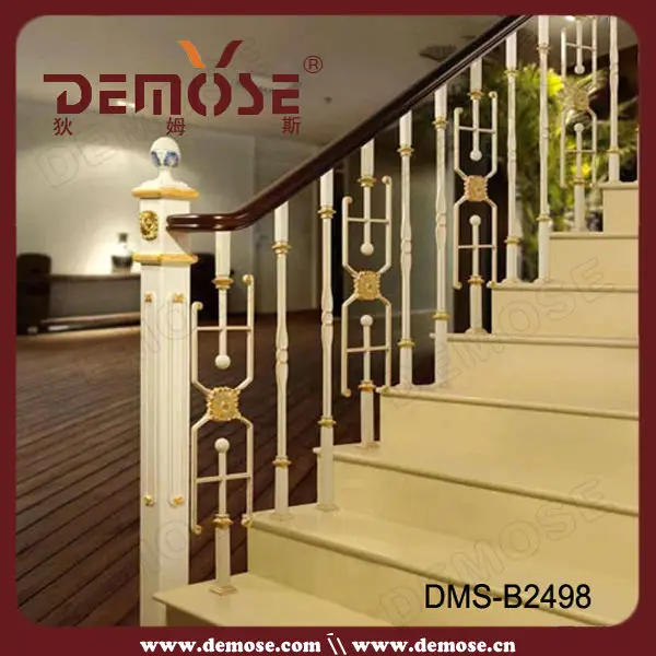 Artístico de hierro forjado de la escalera/escalera con pasamanos de